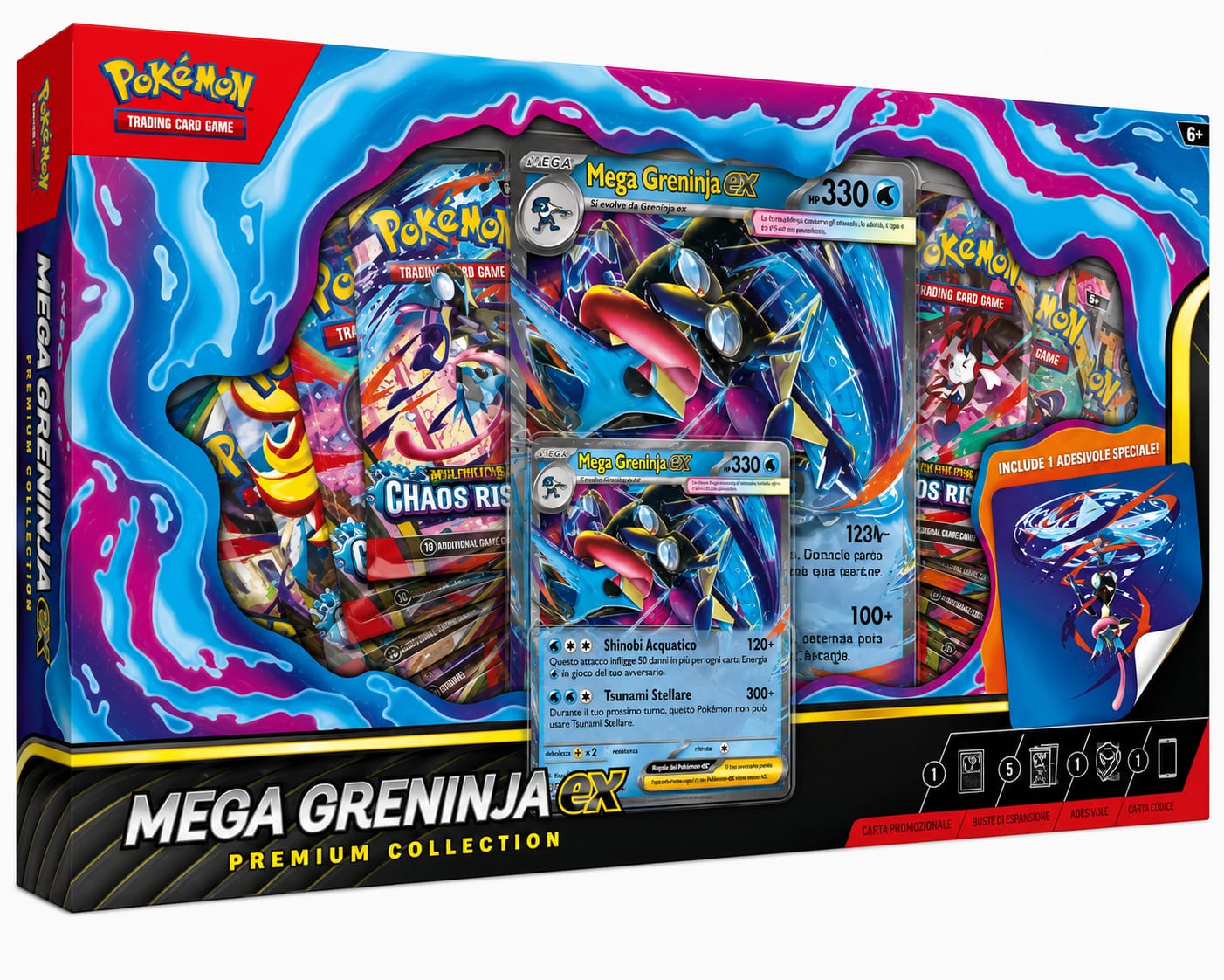 Pokémon Collezione Premium Mega Greninja ex ITA | Box Ufficiale Sigillato con Carta Promo e Bustine