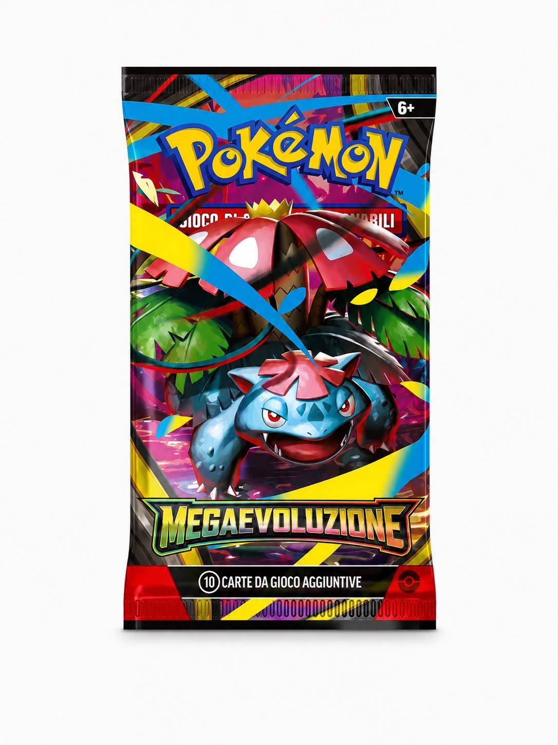 Pokémon - Megaevoluzione - Pacchetto da 10 Carte da Gioco Aggravante per Collezionisti Italiani