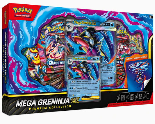 Pokémon Collezione Premium Mega Greninja ex ITA | Box Ufficiale Sigillato con Carta Promo e Bustine