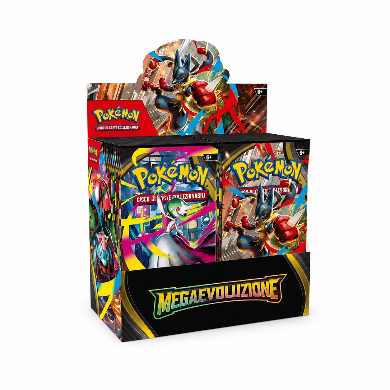 Pokemon Mega Evoluzione Display 36 Buste Con Mega Lucario-Ex e Mega Gardevoir-Ex Per Strategie Potenti E Attacchi Devastanti